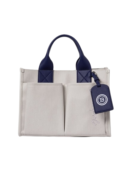 Women's Two-Pocket Tote Bag - Ivory